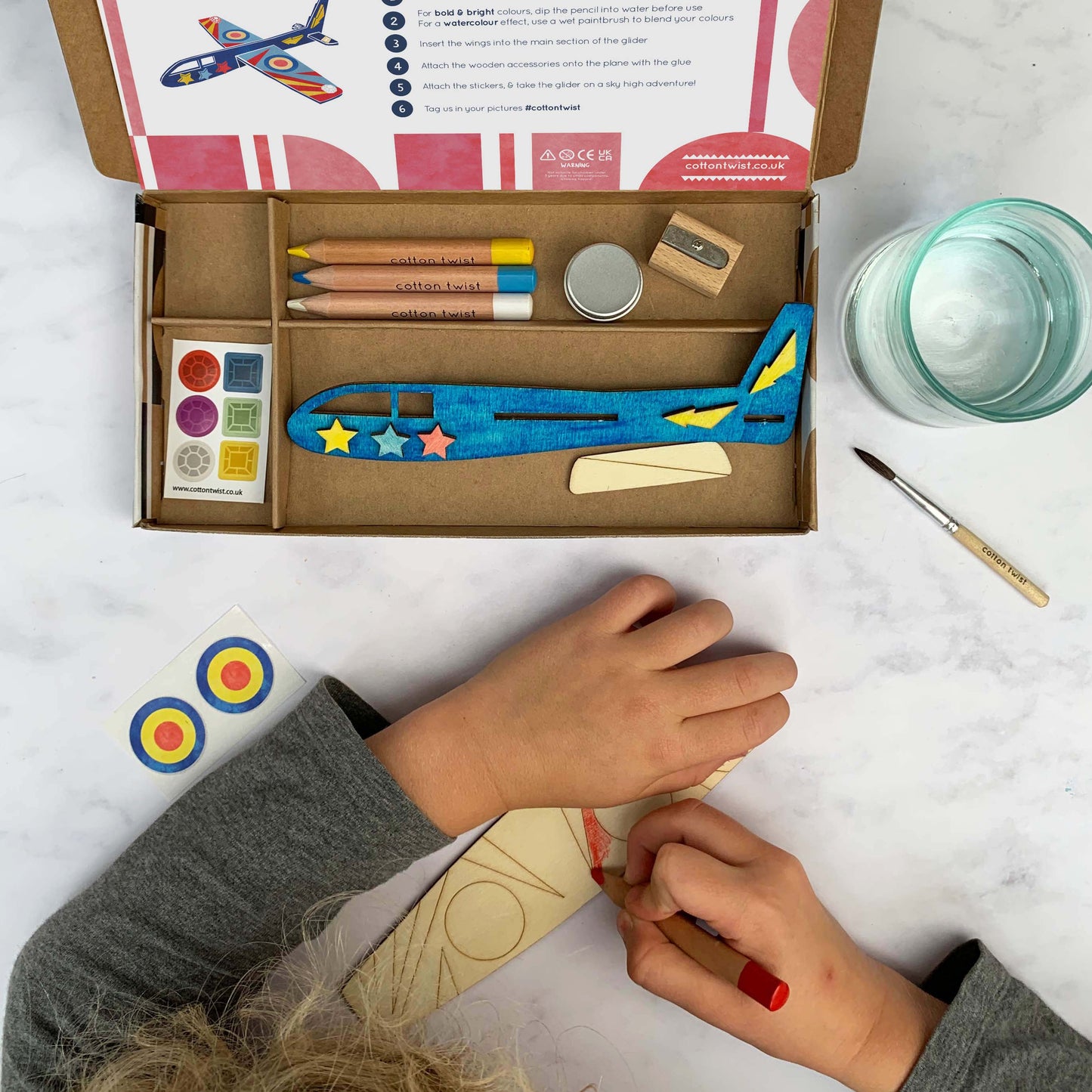 Cotton Twist - Plane Craft Kit Activity Box