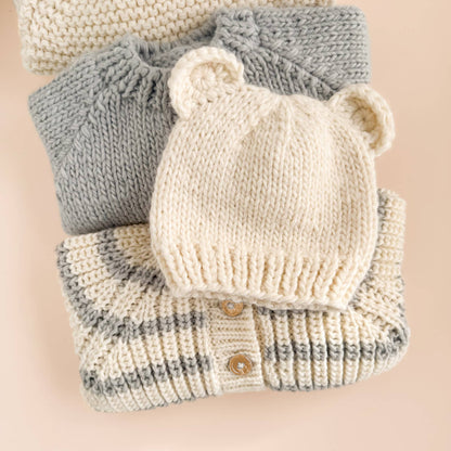 The Blueberry Hill Bear Hat, Cream