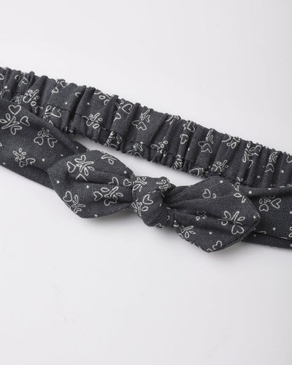 Rylee + Cru Baby Bow Headband Heart Ditsy