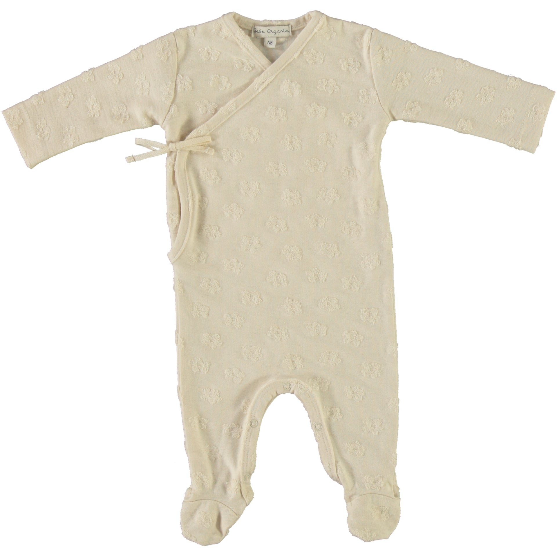 Bebe Organic Fleury Wrap 2 Piece Set with Bonnet - Natural