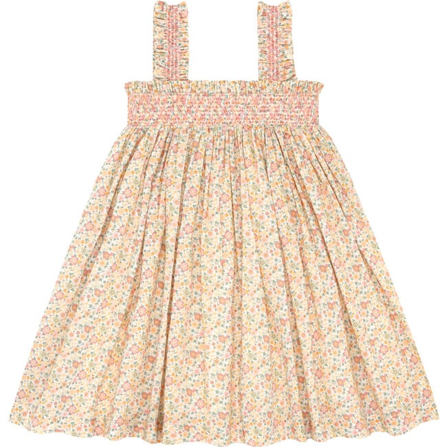 Minnow Smocked Square Neck Ruffle Strap Dress