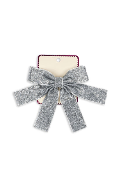 Konges Sløjd Glitter Velvet Double Bow Hair Barrette