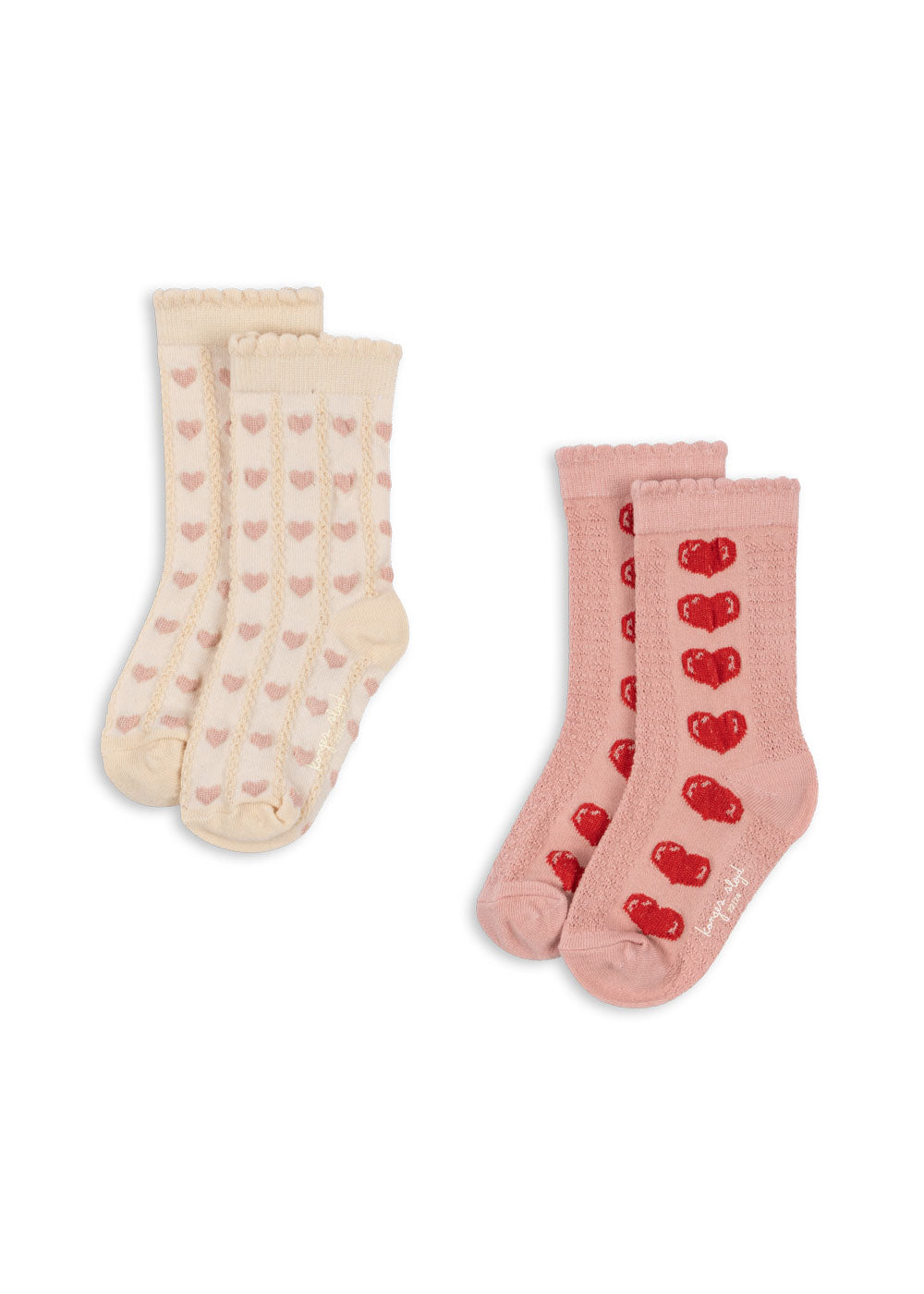 Konges Sløjd 2 Pack Heart Jaquard Socks
