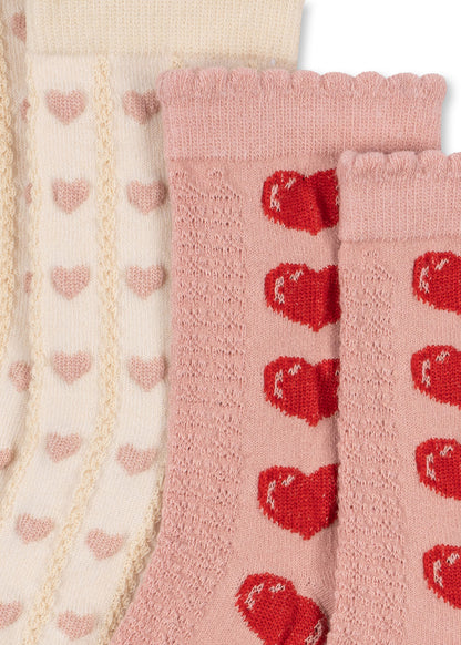 Konges Sløjd 2 Pack Heart Jaquard Socks