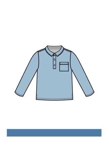 Oso & Me Parker Polo - Sky Blue