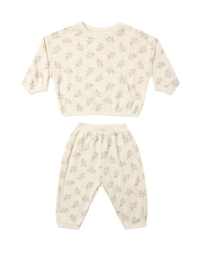 Quincy Mae Waffle Slouch Set Meadow