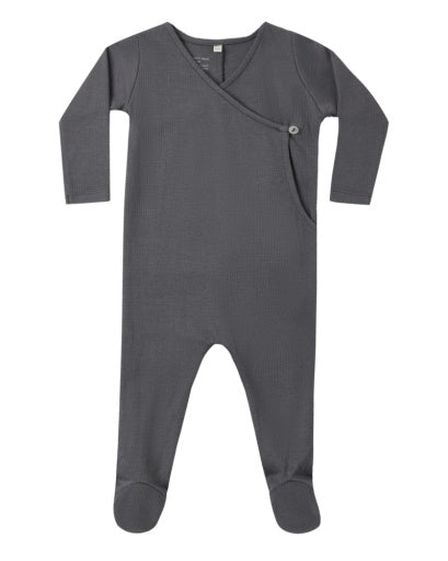 Quincy Mae Pointelle Wrap Footie Midnight