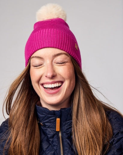 Northern Classics Knit Pom Hat - Hot Pink