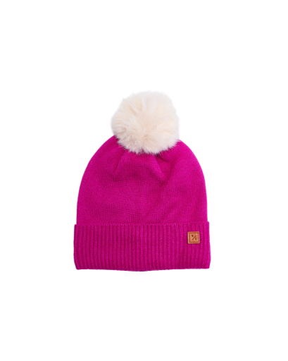 Northern Classics Knit Pom Hat - Hot Pink