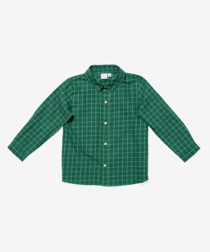 Oso & Me Jeffie Shirt - Green Holiday Plaid