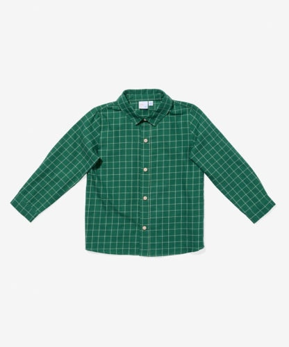 Oso & Me Jeffie Shirt - Green Holiday Plaid