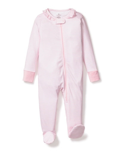 Petite Plume Baby's Pima Snug Fit Romper - Pink Stripes