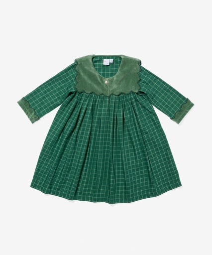 Oso & Me Gigi Dress - Green Holiday Plaid