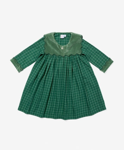 Oso & Me Gigi Dress - Green Holiday Plaid