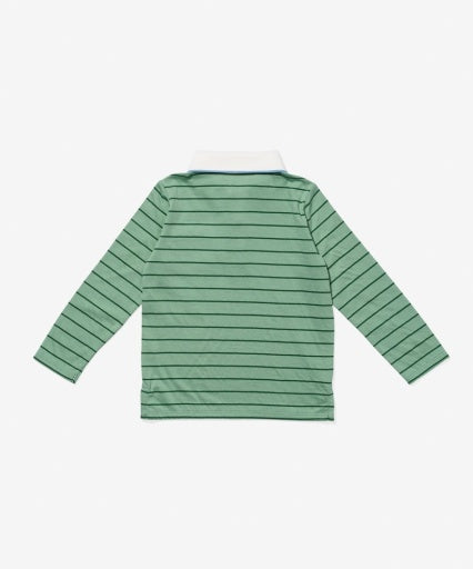 Oso & Me Parker Polo - Sage Fine Stripe