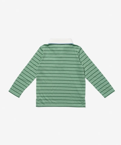 Oso & Me Parker Polo - Sage Fine Stripe