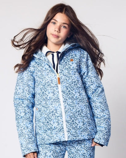 Northern Classics Kids Winter Coat - Blue Ditsy Floral