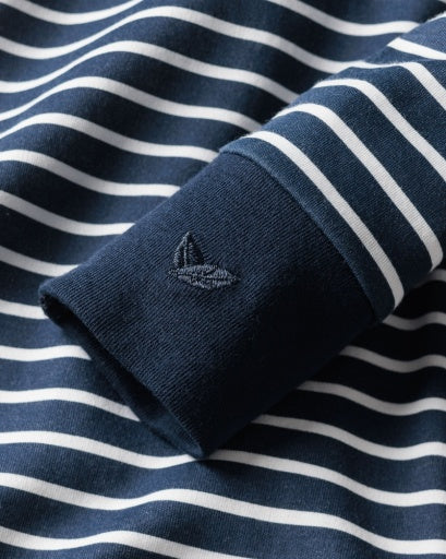 Petite Plume Baby's Pima Snug Fit Romper - Navy Stripes