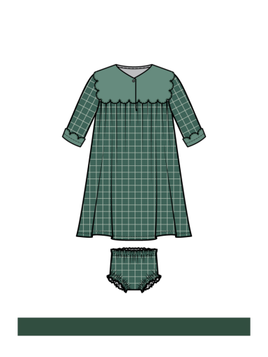 Oso & Me Gigi Dress - Green Holiday Plaid