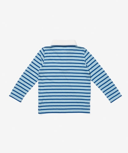 Oso & Me Parker Polo - Sky Blue Stripe