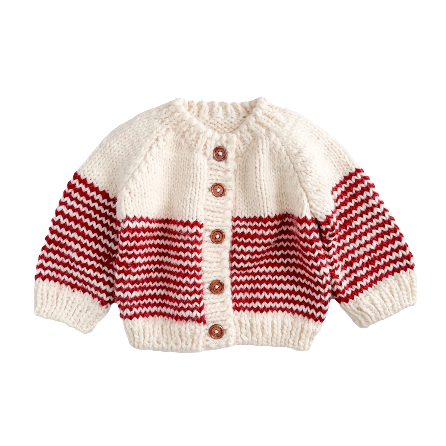 The Blueberry Hill Stripe Cardigan, Red Baby Holiday