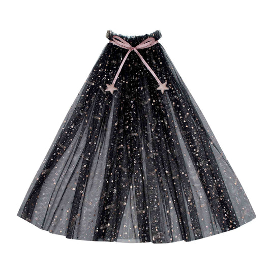 Mimi & Lula Ethel Tulle Witch Cape - Black