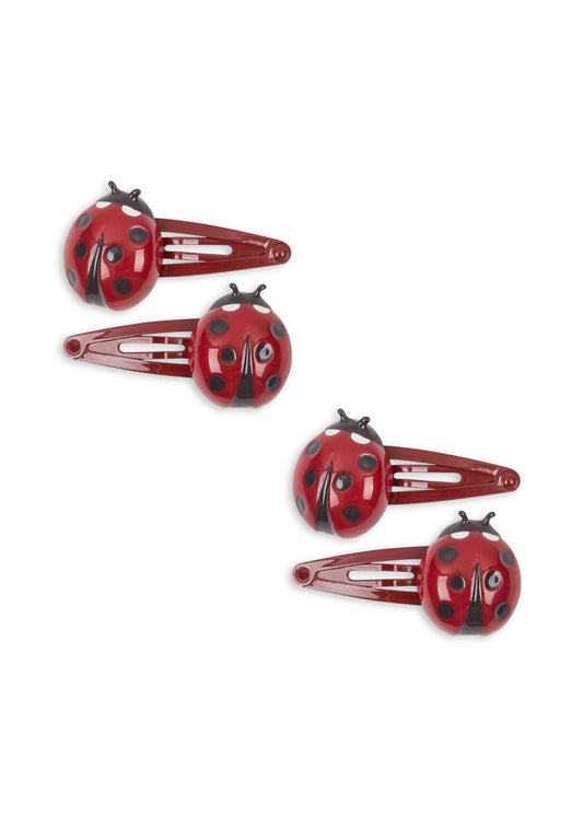 Konges Sløjd Ladybug 4 Pack Hair Clips