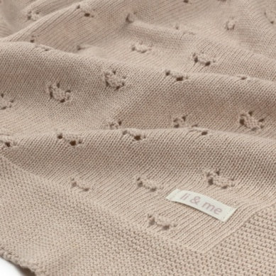Li & Me Patterned Knit Blanket