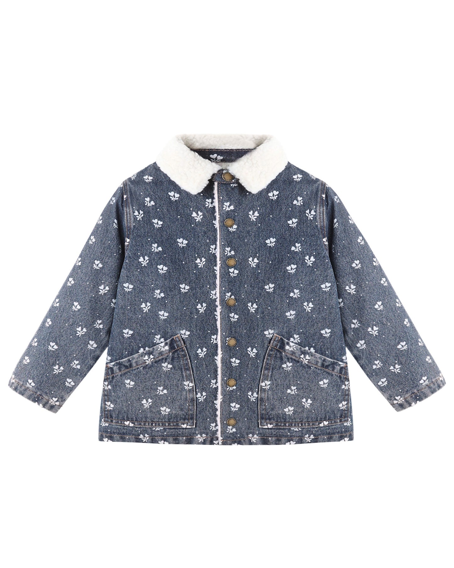 Rylee + Cru Long Chore Coat Heart Ditsy