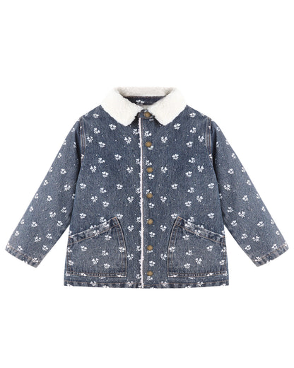 Rylee + Cru Long Chore Coat Heart Ditsy