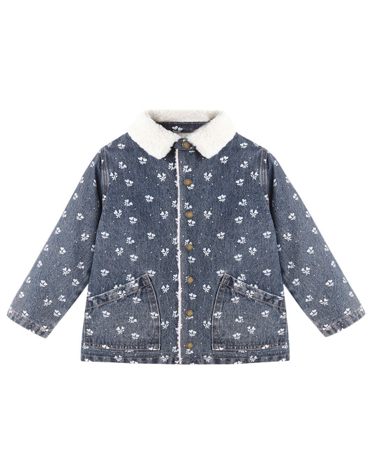 Rylee + Cru Long Chore Coat Heart Ditsy