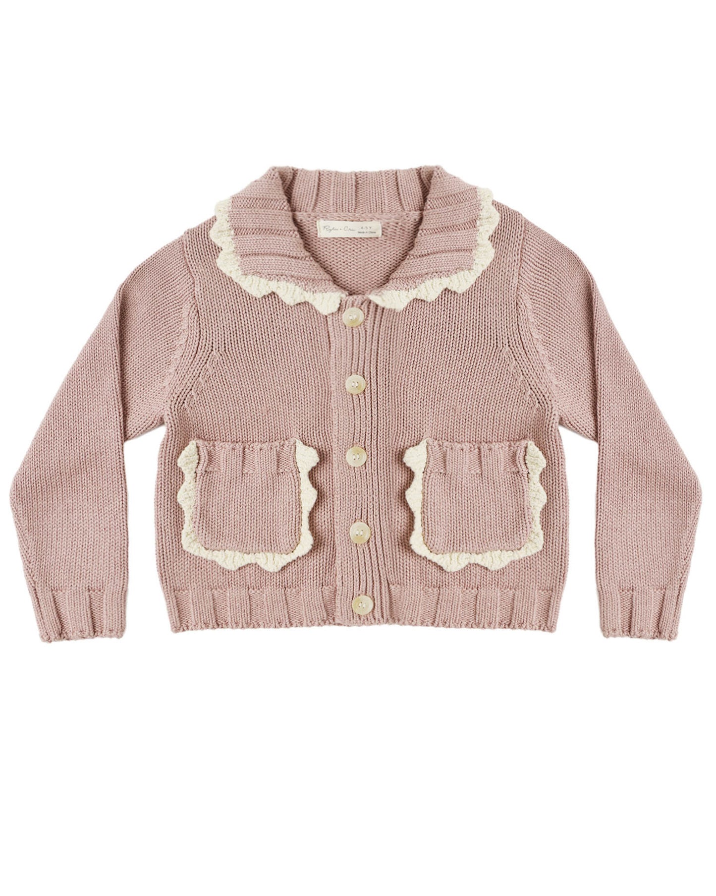 Rylee + Cru Collared Cardigan Rosewood
