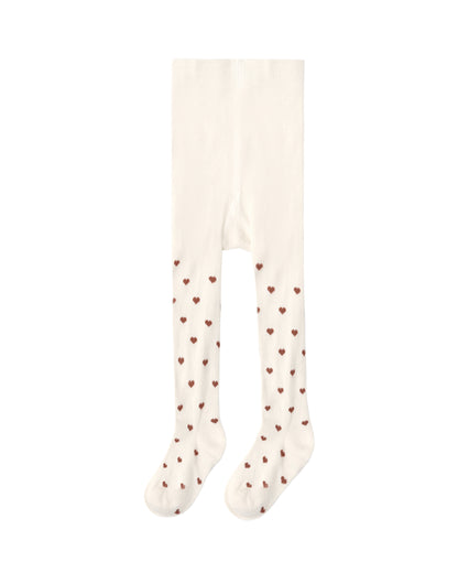Rylee + Cru Ribbed Tights Mulberry Heart