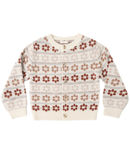 Rylee + Cru Cheyenne Cardigan Flower Fair Isle