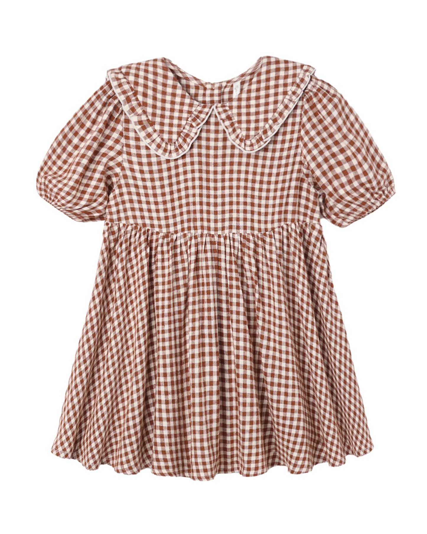 Rylee + Cru Camille Dress Brick Check