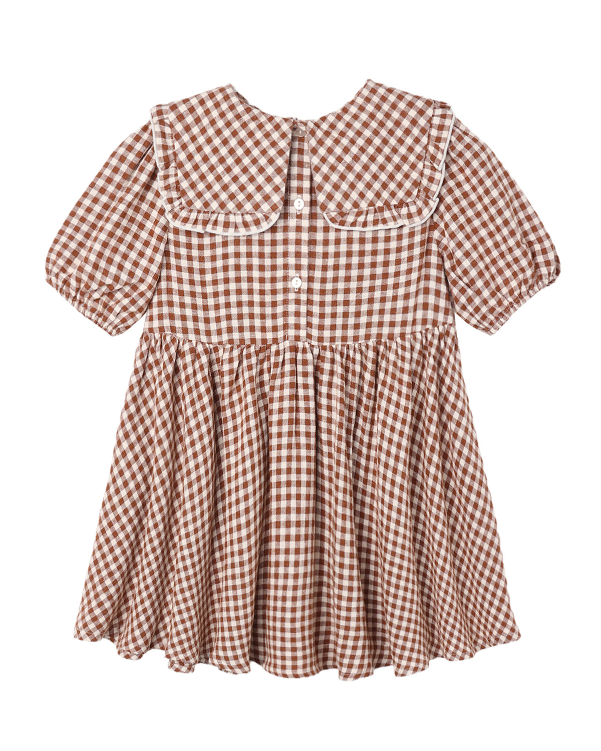 Rylee + Cru Camille Dress Brick Check