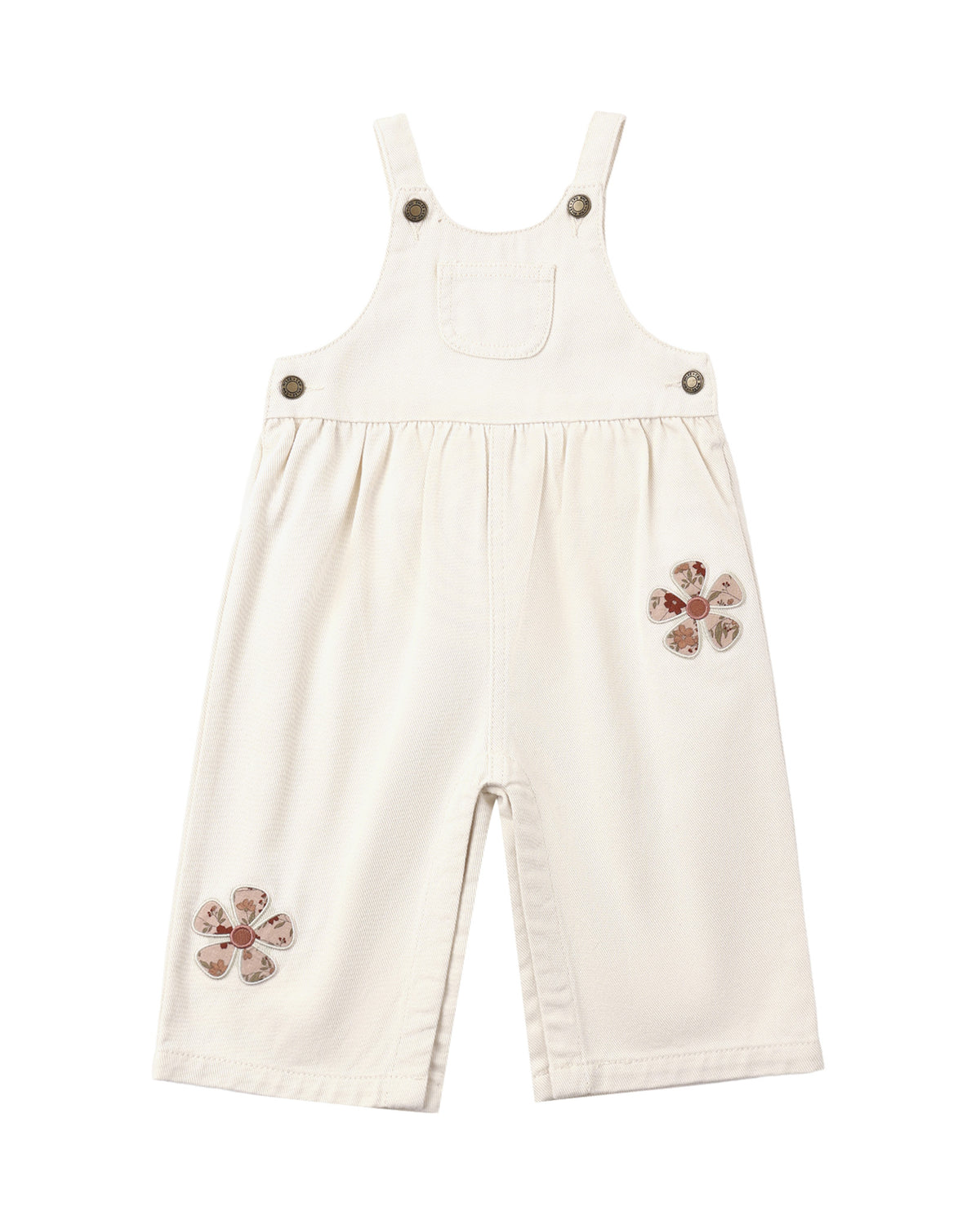 Rylee + Cru Wide Leg Overall Daisy Patches