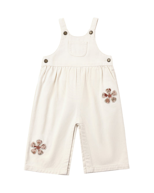 Rylee + Cru Wide Leg Overall Daisy Patches