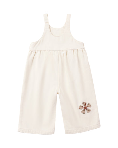 Rylee + Cru Wide Leg Overall Daisy Patches