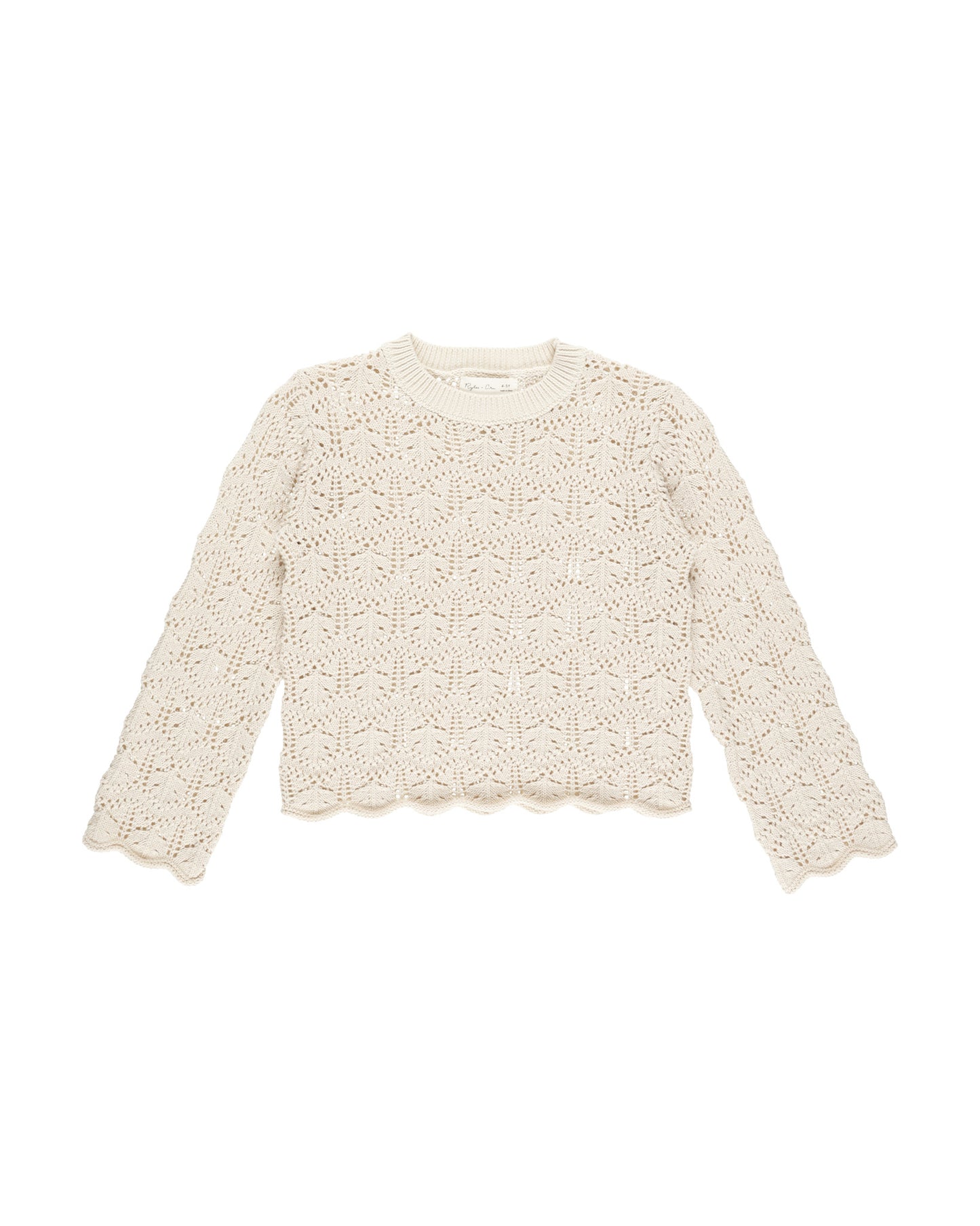 Rylee + Cru Crochet Knit Pullover