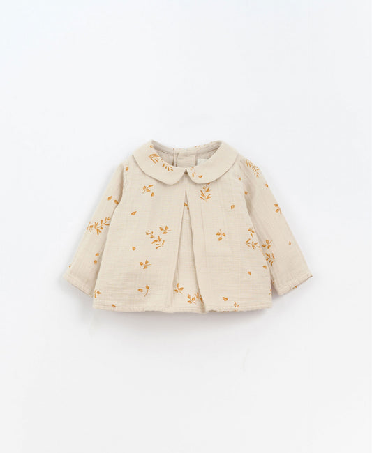 Play Up Cotton Blouse w/Peter Pan Collar