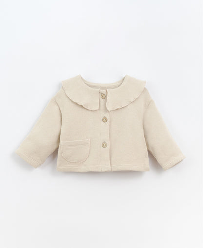 Play Up Jersey Knit jacket w/ Peter Pan Collar