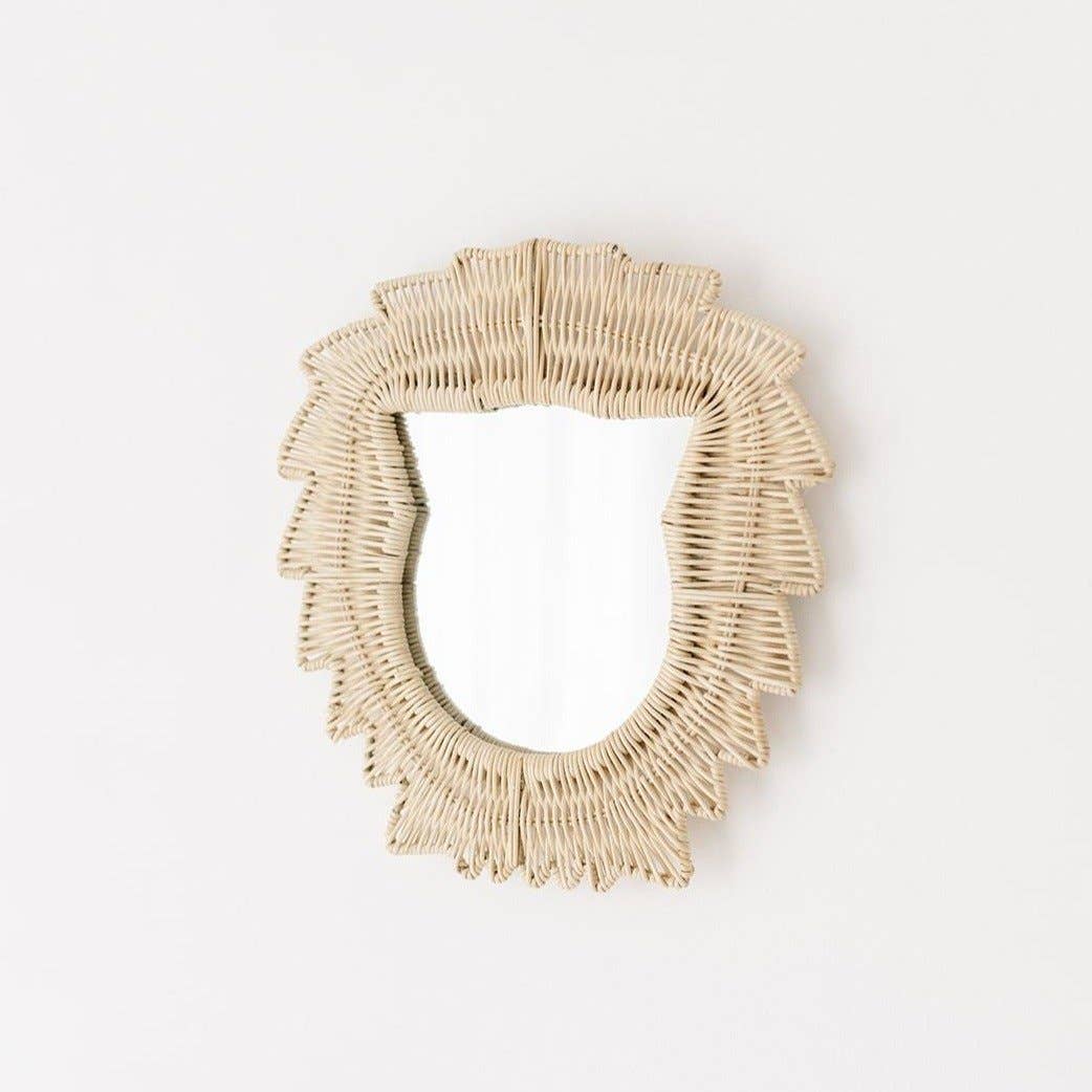 Hunter and Nomad - Rattan Mirror - Lion – Shoppe Balloo New York