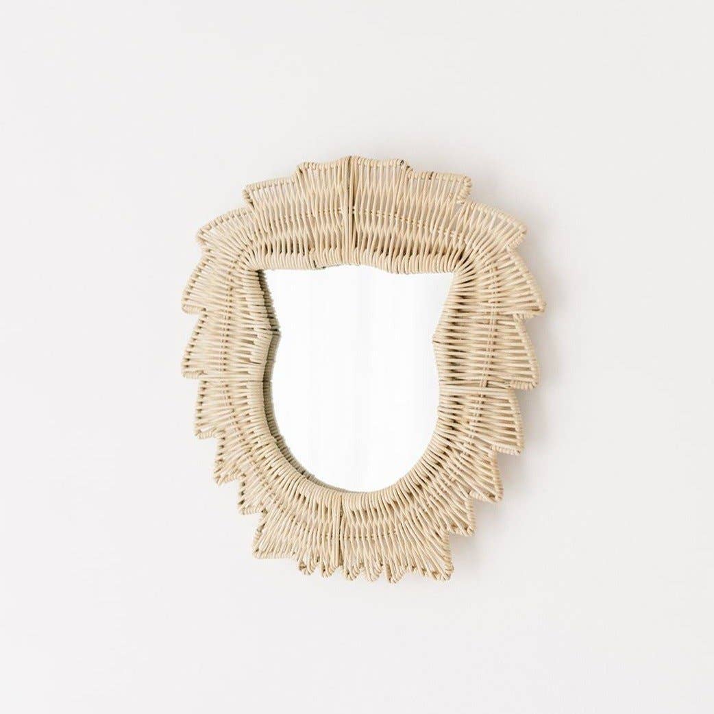 Hunter and Nomad - Rattan Mirror - Lion