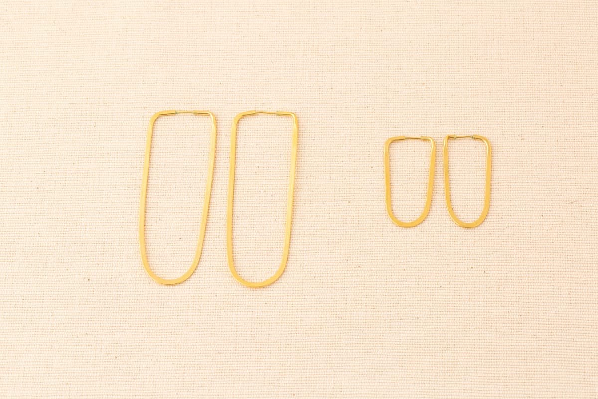 Takara 14k Medium Gold Oval Hoops