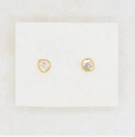 River Song Golden Diamond Studs