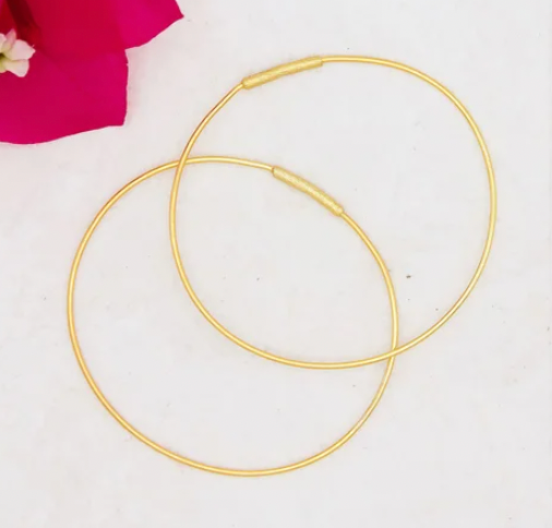 River Song Wobbly Golden Hoops