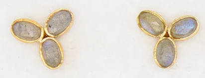 River Song Trio Gold Studs w/Gem Stones