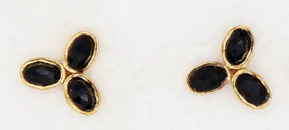 River Song Trio Gold Studs w/Gem Stones