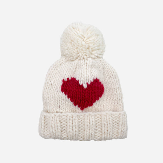 The Blueberry Hill - Heart Beanie, Red | Kids & Baby Hat Valentine's Love